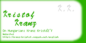 kristof kranz business card